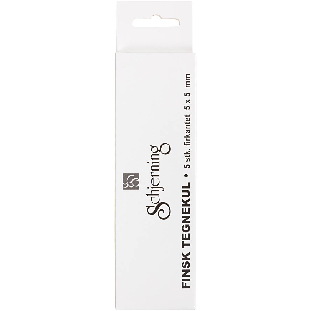 Houtskool sticks, L: 15 cm, afm 5x5 mm, 5 stuk/ 1 doos [HOB-34470]
