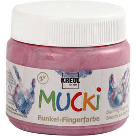 Mucki Vingerverf, metallic roze, 150 ml/ 1 Doosje [HOB-34753]