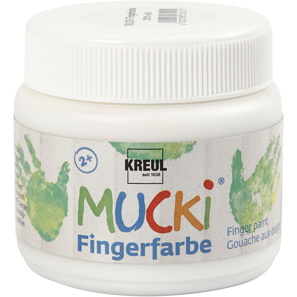 Mucki Vingerverf, wit, 150 ml/ 1 Doosje [HOB-34758]