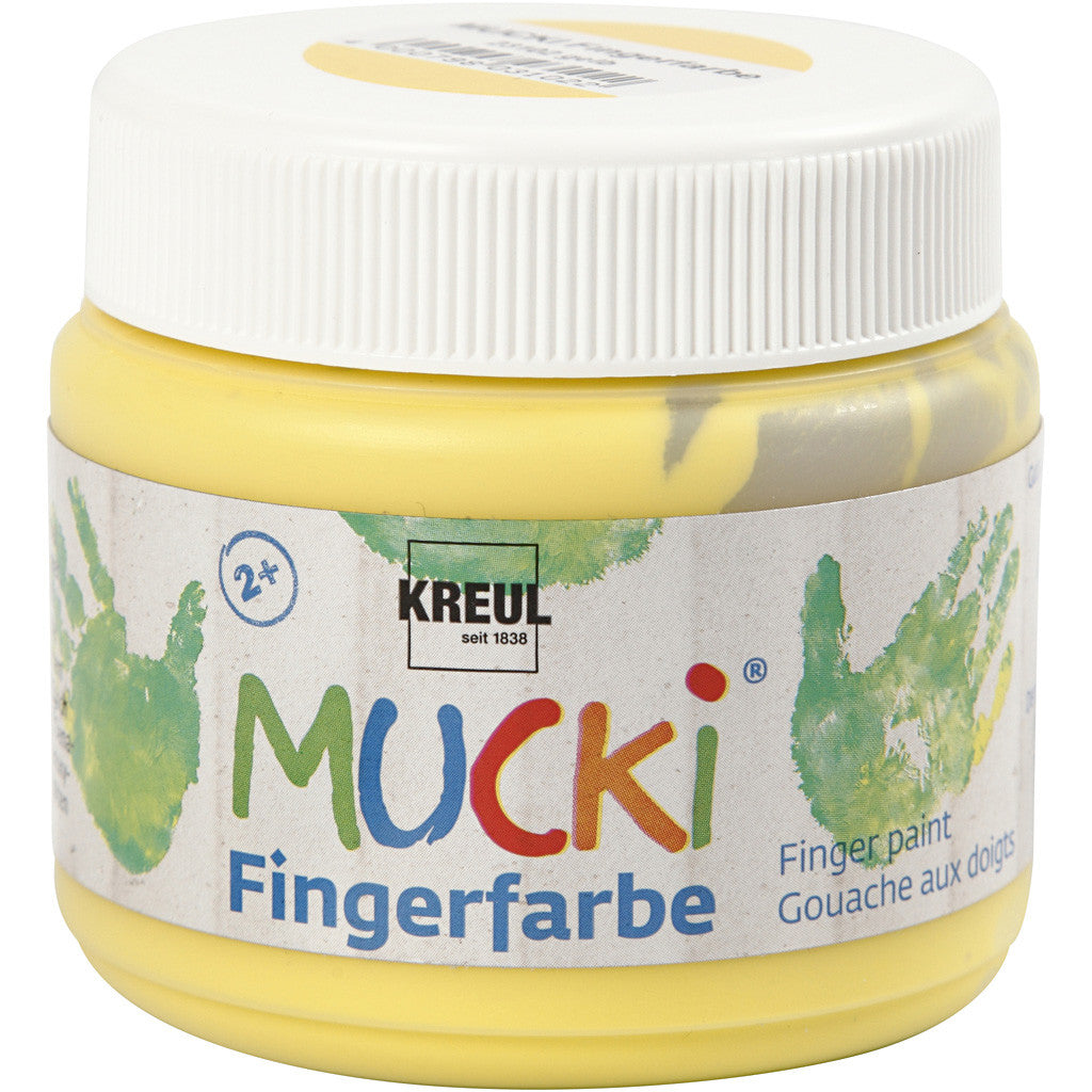 Mucki Vingerverf, geel, 150 ml/ 1 Doosje [HOB-34759]