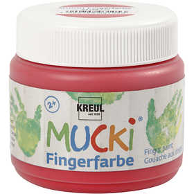 Mucki Vingerverf, rood, 150 ml/ 1 Doosje [HOB-34760]