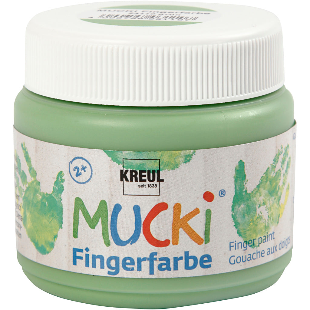 Mucki Finger Paint, green, 150 ml/ 1 tub