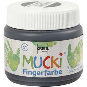 Mucki Vingerverf, zwart, 150 ml/ 1 Doosje [HOB-34763]