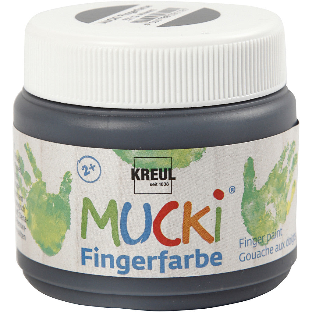 Mucki Vingerverf, zwart, 150 ml/ 1 Doosje [HOB-34763]