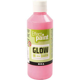 Glow in the Dark, fluorescerende lichtrood, 250 ml/ 1 fles [HOB-34934]