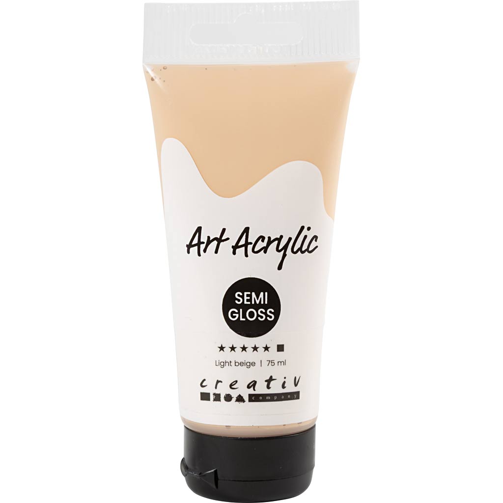 Art Acrylic, semi-glossy, opaque, light beige, 75 ml/ 1 bottle