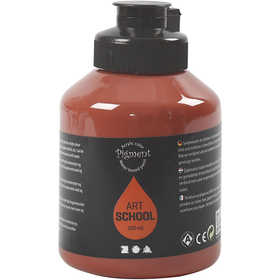 Acryl Verf, semi-glanzend, semi-transparant, burnt sienna, 500 ml/ 1 fles [HOB-35418]