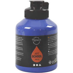 Acryl Verf, semi-glanzend, dekkend, ultra marine, 500 ml/ 1 fles [HOB-35424]