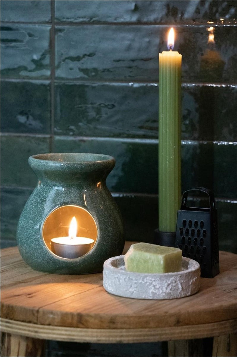 Cement wasbakje lichtgrijs Ø 8 x H: 2 cm (12 stuks) [IFS-36050]