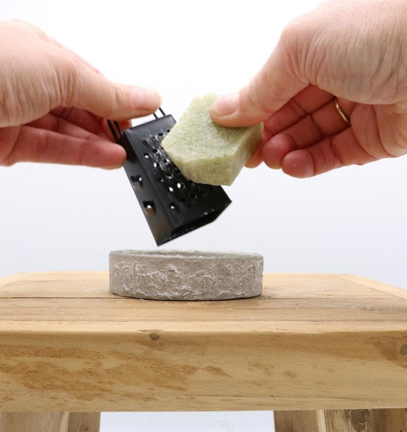 Cement wasbakje donkergrijs Ø 8 x H: 2 cm (12 stuks) [IFS-36051]