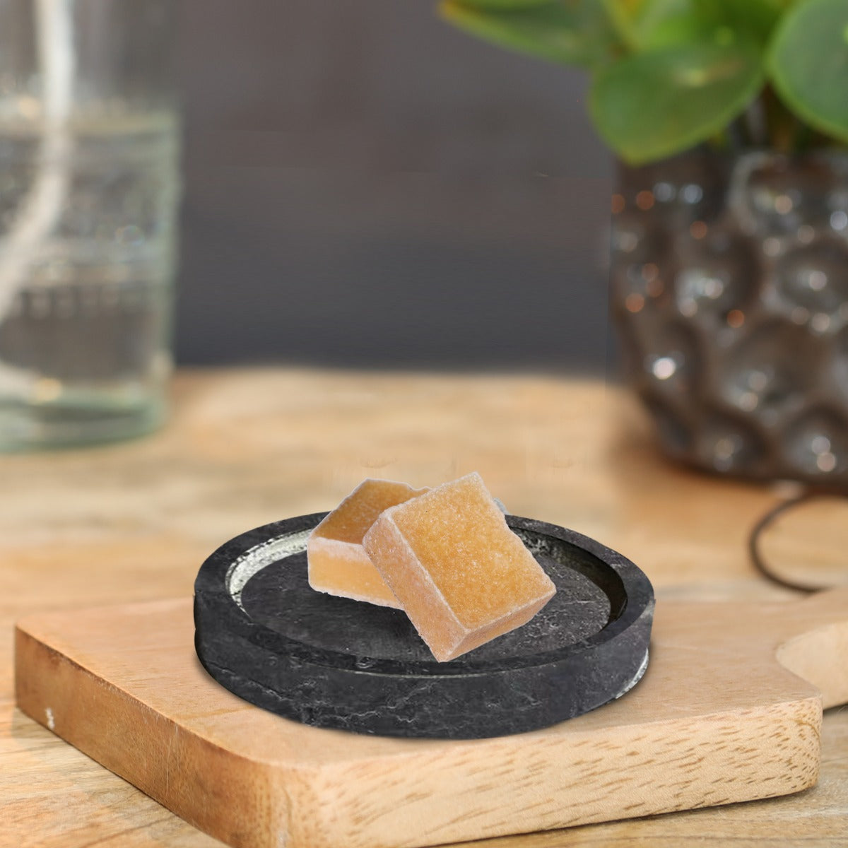 Cement wasbakje donkergrijs Ø 8 x H: 2 cm (12 stuks) [IFS-36051]