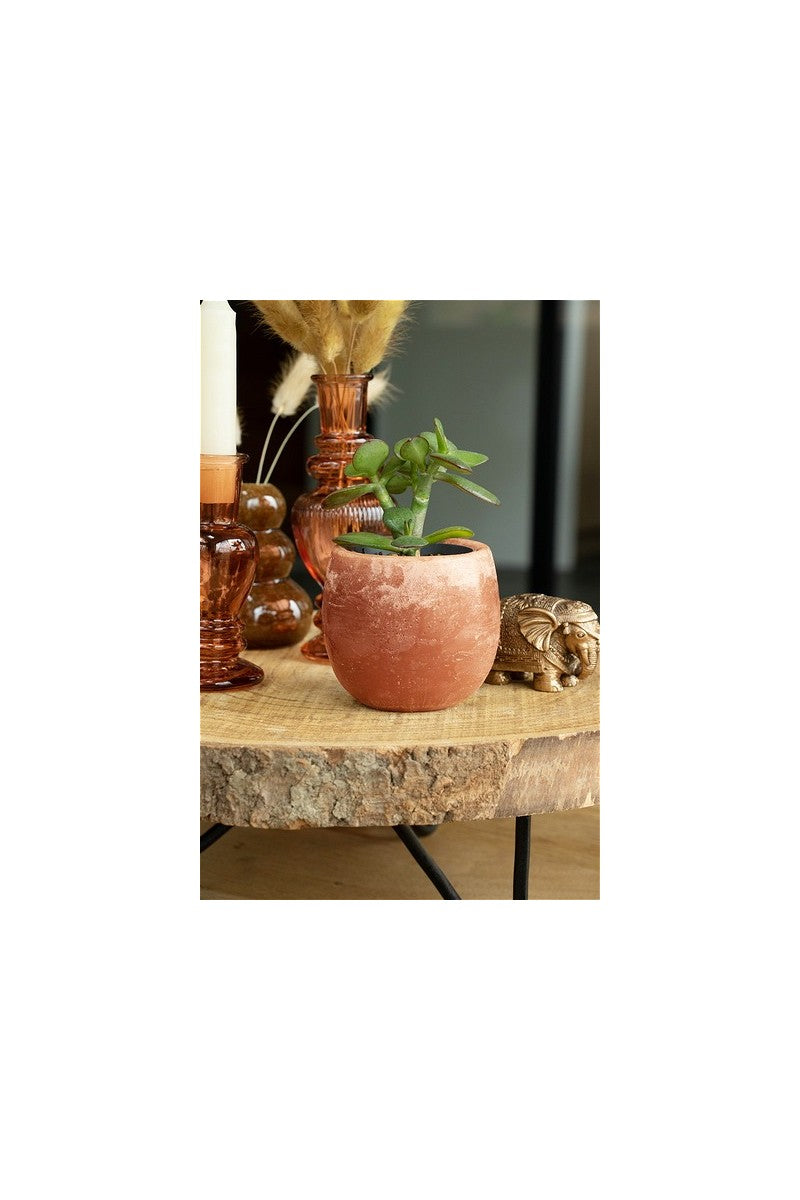 Aroma schaal light donker Rood Amber geur Ø9x8 cm (6 stuks) [IFS-36219]