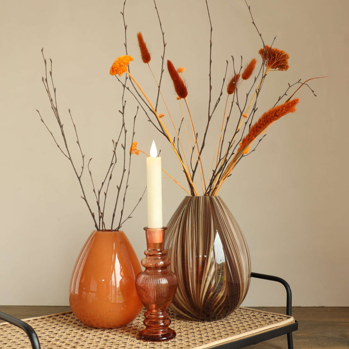 Vaas Venetië Amber H: 11,3 x Ø5 cm (12 stuks) [IFS-29883]