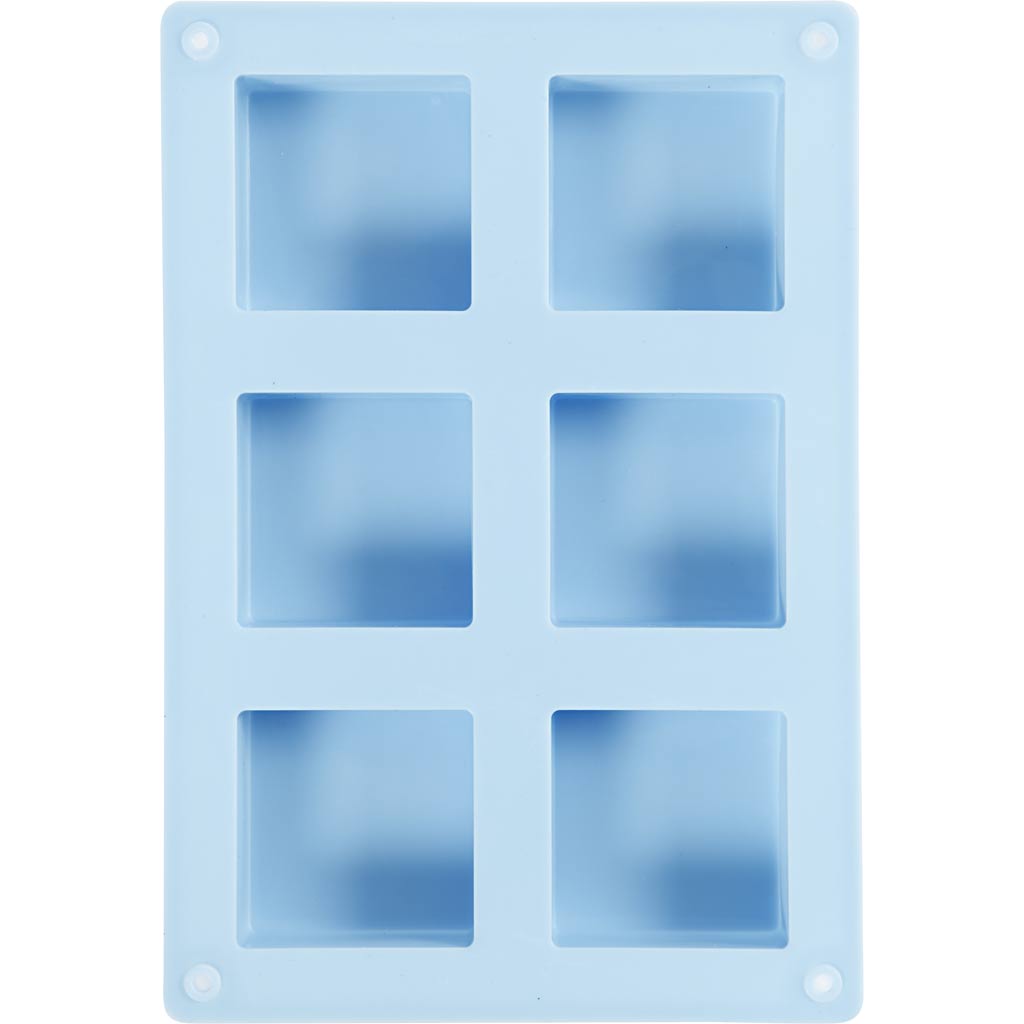 Siliconen vormen, H: 2,5 cm, L: 5 cm, B: 5 cm, 60 ml, 1 stuk [HOB-371811]