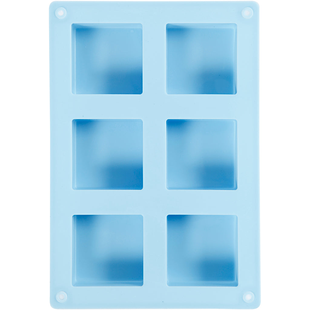 Siliconen vormen, H: 2,5 cm, L: 5 cm, B: 5 cm, 60 ml, 1 stuk [HOB-371811]