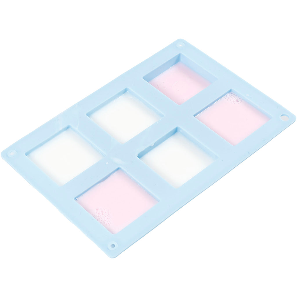 Siliconen vormen, H: 2,5 cm, L: 5 cm, B: 5 cm, 60 ml, 1 stuk [HOB-371811]