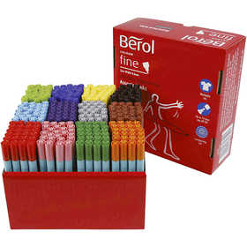 Berol Colourfine, lijndikte 0,3-0,7 mm, diverse kleuren, 288 stuk/ 1 doos [HOB-37235]