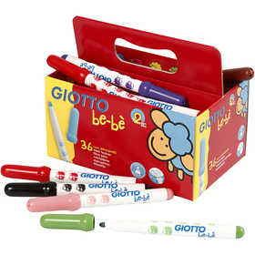 Stiften, d 5 mm, lijndikte 1-3 mm, diverse kleuren, 36 stuk/ 1 doos [HOB-37292]