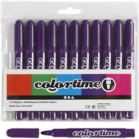 Colortime stiften, lijndikte 5 mm, paars, 12 stuk/ 1 doos [HOB-37332]