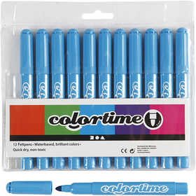 Colortime stiften, lijndikte 5 mm, lichtblauw, 12 stuk/ 1 doos [HOB-37334]