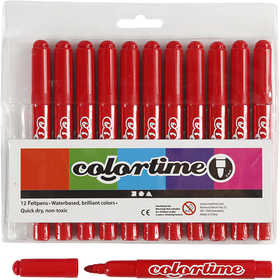 Colortime stiften, lijndikte 5 mm, rood, 12 stuk/ 1 doos [HOB-37340]