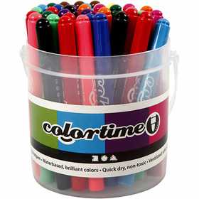 Colortime stiften, lijndikte 5 mm, diverse kleuren, 42 stuk/ 1 doos [HOB-37343]