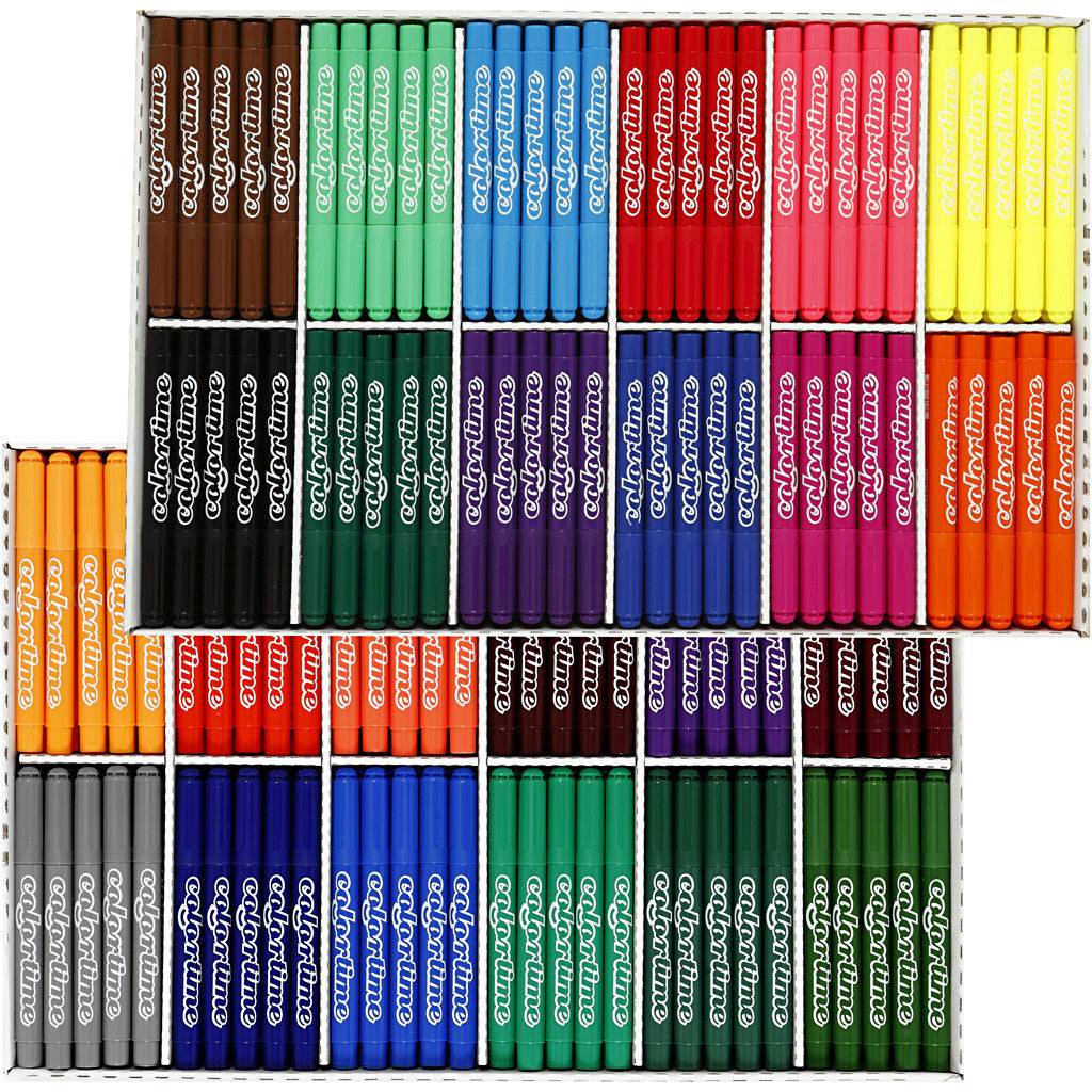Colortime stiften, lijndikte 5 mm, diverse kleuren, 576 stuk/ 1 doos [HOB-37347]
