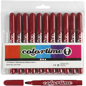 Colortime stiften, lijndikte 5 mm, wijnrood, 12 stuk/ 1 doos [HOB-37353]