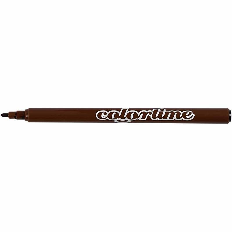 Colortime stiften, lijndikte 2 mm, bruin, 18 stuk/ 1 doos [HOB-373542]