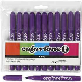 Colortime stiften, lijndikte 5 mm, donkerpaars, 12 stuk/ 1 doos [HOB-37354]