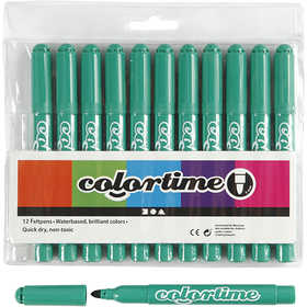 Colortime stiften, lijndikte 5 mm, helder groen, 12 stuk/ 1 doos [HOB-37357]