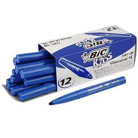 BIC Visa Color Kleurstiften, lijndikte 3 mm, donkerblauw, 12 stuk/ 1 doos [HOB-37406]