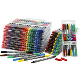 Colortime Dubbelstift, lijndikte 2,3+3,6 mm, diverse kleuren, 260 stuk/ 1 doos [HOB-37988]