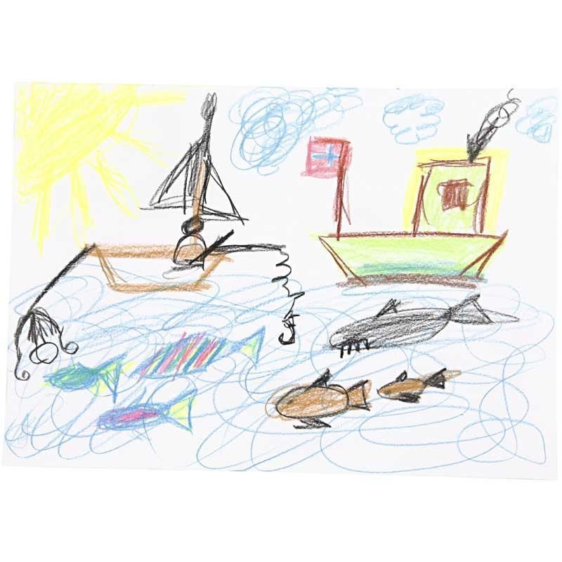 Kleurpotloden, L: 17,45 cm, vulling 5 mm, JUMBO, diverse kleuren, 12x12 stuk/ 1 doos [HOB-38080]