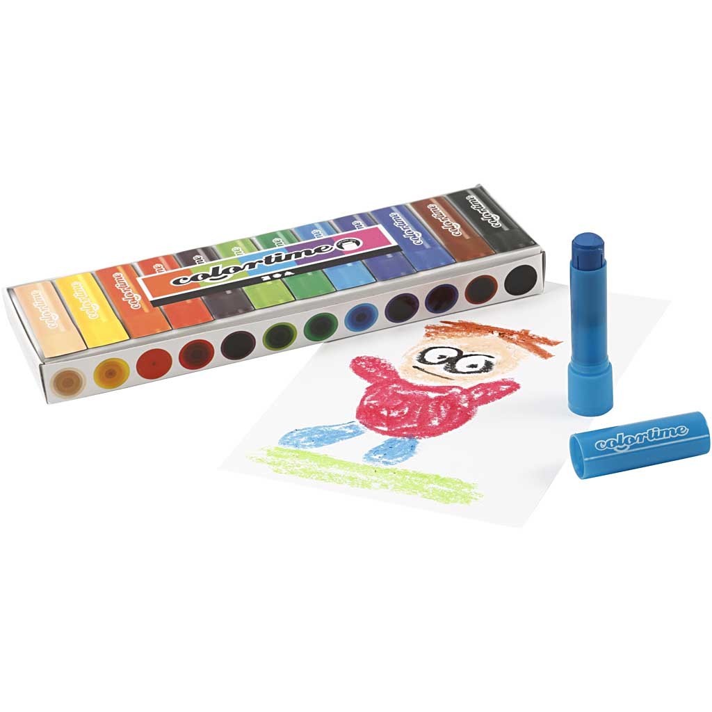 Soft Color Stick, L: 8 cm, diverse kleuren, 12 stuk/ 1 doos [HOB-38135]