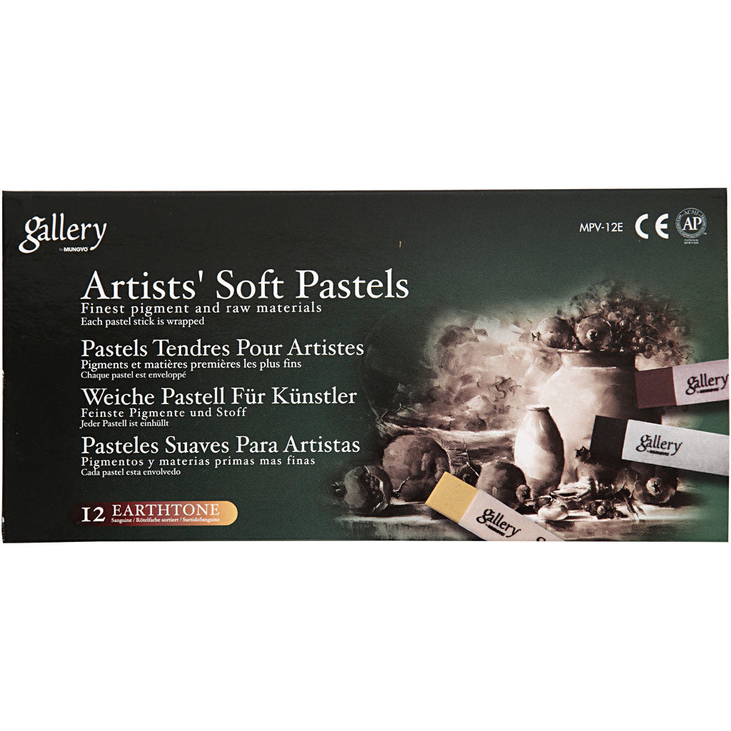 Gallery Soft Pastel Set, L: 6,5 cm, dikte 10 mm, bruin harmonie, 12 stuk/ 1 doos [HOB-38162]