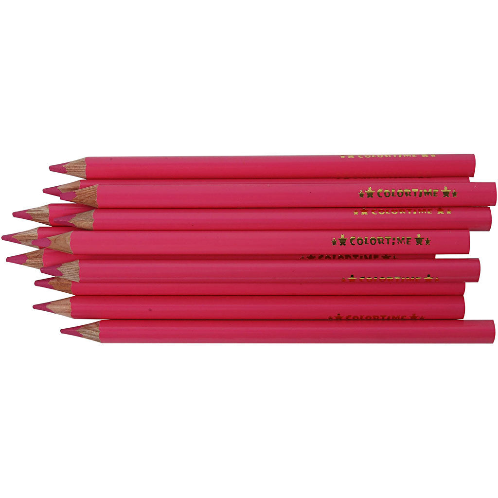 Kleurpotloden, L: 17,45 cm, vulling 5 mm, JUMBO, roze, 12 stuk/ 1 doos [HOB-38173]