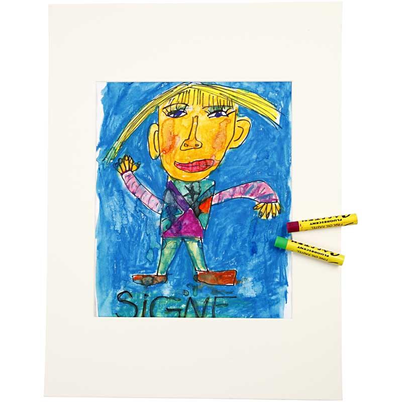 Aquarelkrijt, L: 9,3 cm, diverse kleuren, 24 stuk/ 1 doos [HOB-38285]