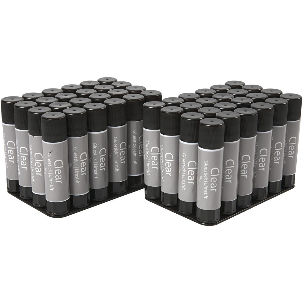 Transparante Lijmstift, rond, 10 gr, 48 stuk/ 1 doos [HOB-39040]