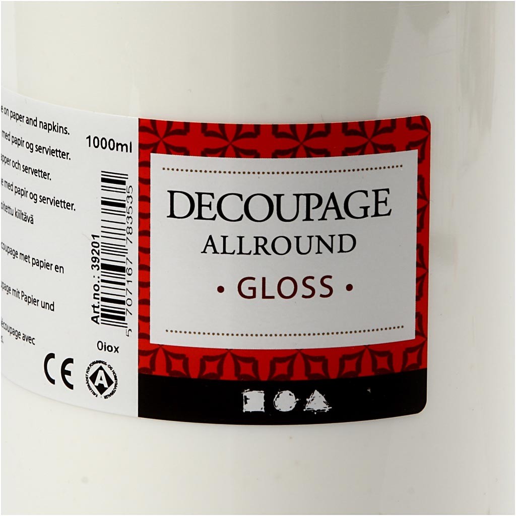 Decoupagelak, glossy, 1000 ml/ 1 fles [HOB-39201]