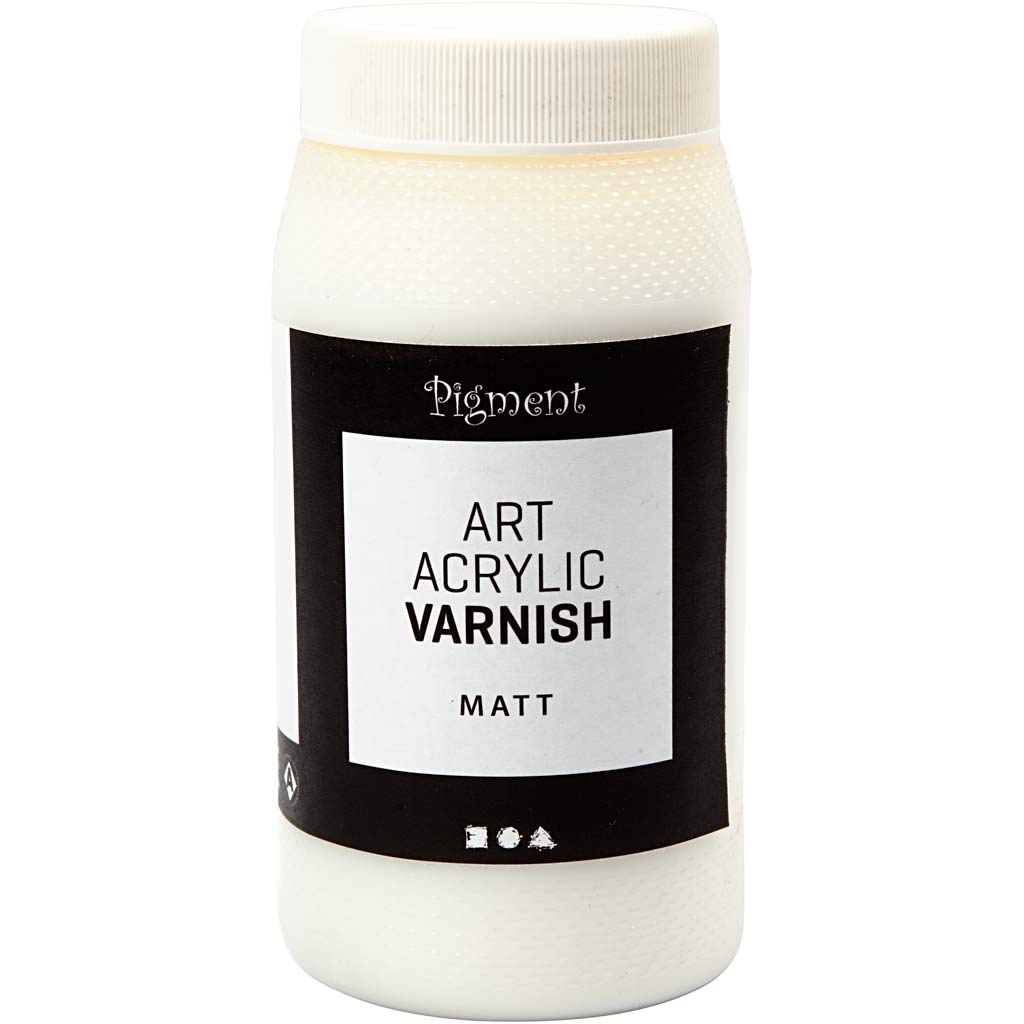 Art Acrylic Vernis, mat transparant, wit, 500 ml/ 1 Doosje [HOB-39280]