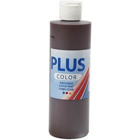 Plus Color Acrylverf, chocolate, 250 ml/ 1 fles [HOB-39401]