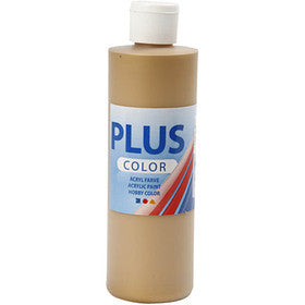 Plus Color Acrylverf, goud, 250 ml/ 1 fles [HOB-39452]