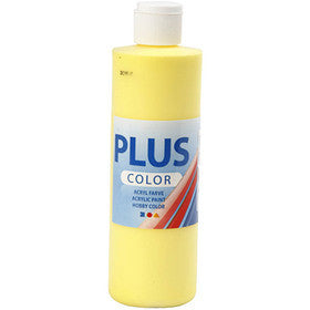 Plus Color Acrylverf, primair geel, 250 ml/ 1 fles [HOB-39475]