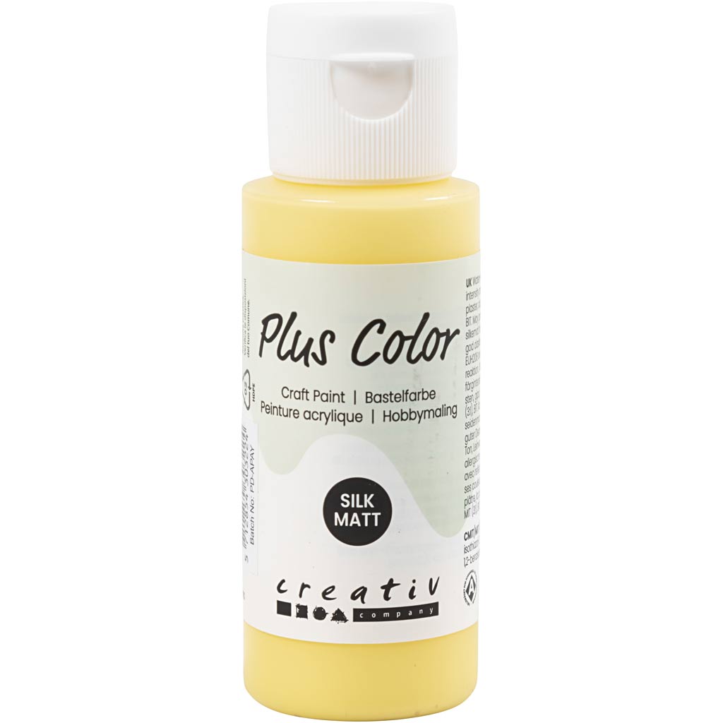 Primrose Powder Color Plus Color acrylverf, primrose yellow, 60 ml/ 1 fles