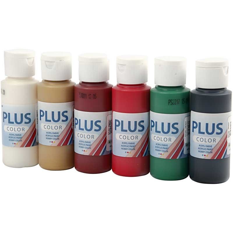 Plus Color Acrylverf, Kerst verf, 6x60 ml/ 1 doos [HOB-39696]