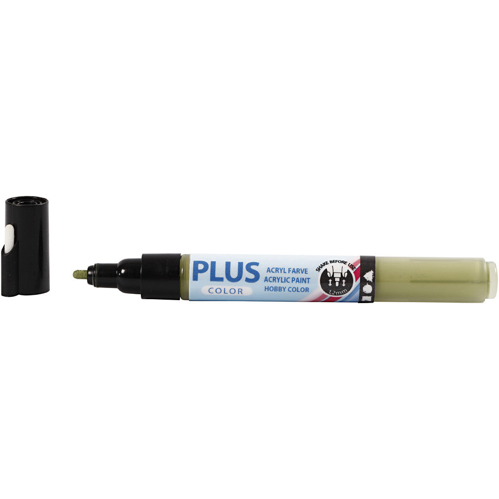Plus Color Marker, L: 14,5 cm, lijndikte 1-2 mm, eucalyptus, 5,5 ml, 1 stuk [HOB-39807]