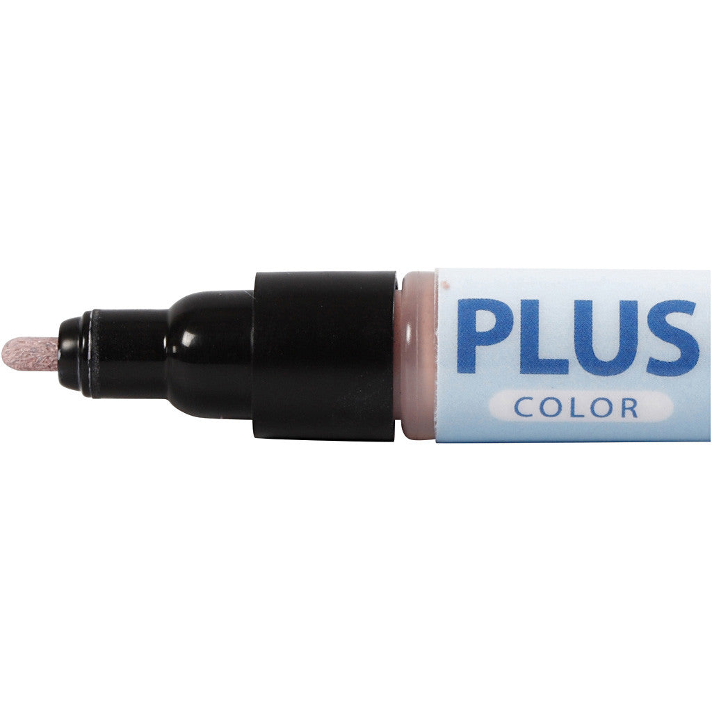 Plus Color Marker, L: 14,5 cm, lijndikte 1-2 mm, dusty rose, 5,5 ml, 1 stuk [HOB-39820]