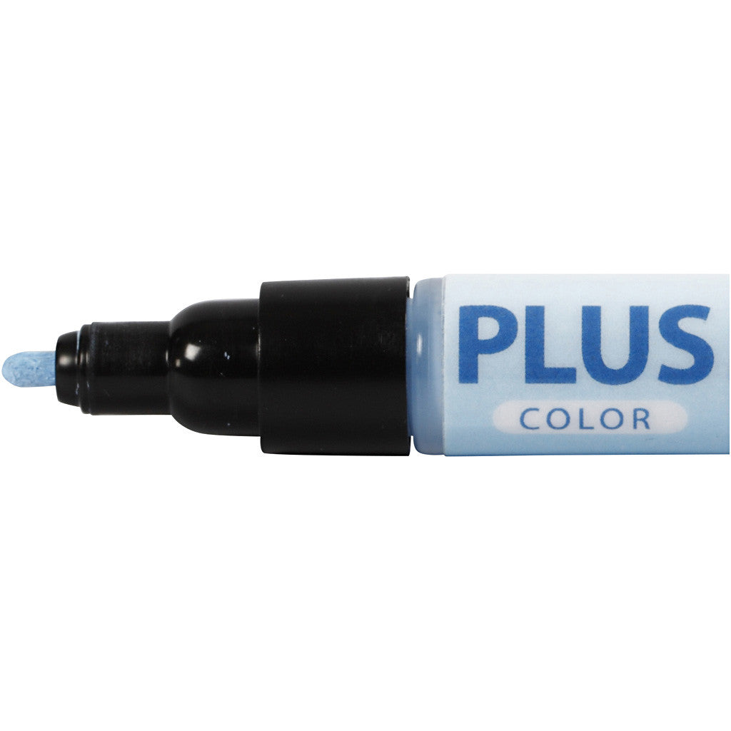 Plus Color Marker, L: 14,5 cm, lijndikte 1-2 mm, hemelsblauw, 5,5 ml, 1 stuk [HOB-39843]