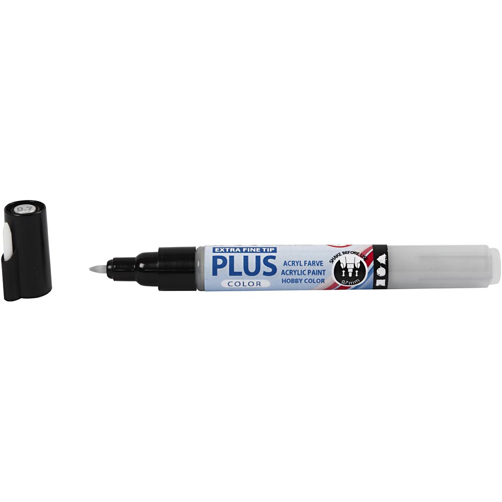 Plus Color Marker, L: 14,5 cm, lijndikte 0,7 mm, rain grey, 5,5 ml, 1 stuk [HOB-39940]